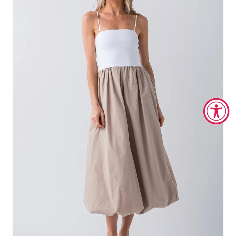 Elegant Beige Women's Dress